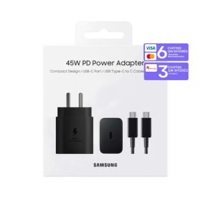 Fuente de carga + cable Samsung Tipo C de 45W
